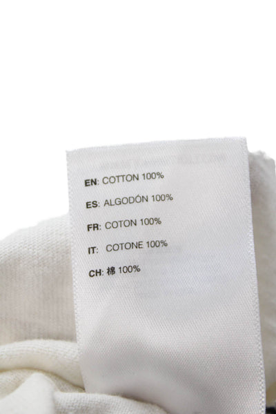 John Elliott Women's Crewneck Short Sleeves Basic T-Shirt Cream Size 3