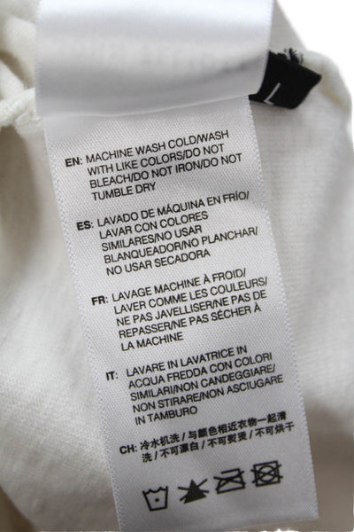 John Elliott Women's Crewneck Short Sleeves Basic T-Shirt Cream Size 3