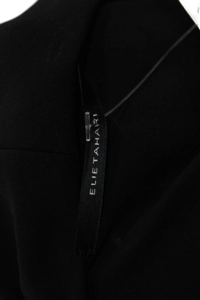 Elie Tahari Womens V-Neck Blouse Black Size S