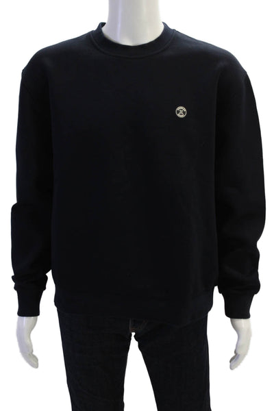 The Kooples X Sport Mens Long Sleeves Sweatshirt Navy Blue Size Extra Large