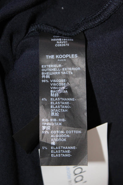 The Kooples X Sport Mens Long Sleeves Sweatshirt Navy Blue Size Extra Large