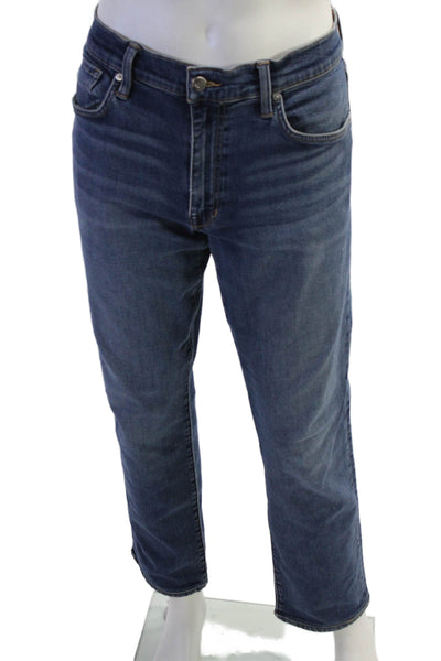 Joes Mens Straight Leg Jeans Blue Cotton Blend Zip Size 36