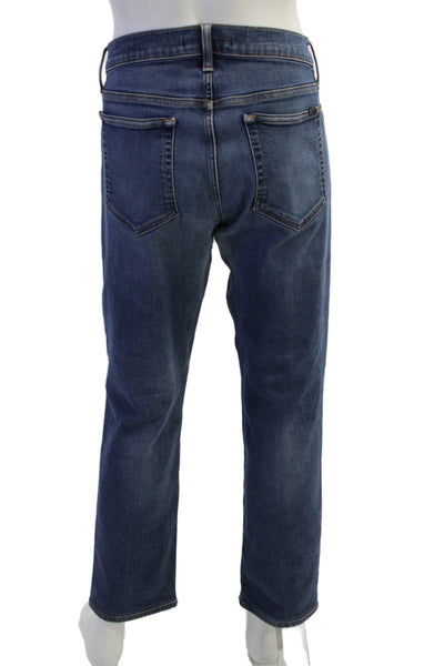 Joes Mens Straight Leg Jeans Blue Cotton Blend Zip Size 36