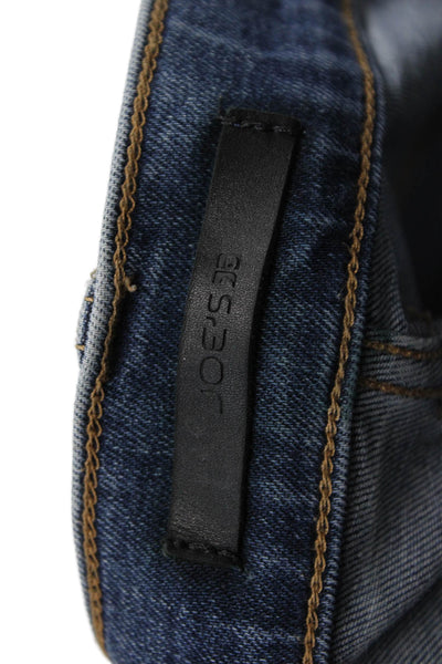 Joes Mens Straight Leg Jeans Blue Cotton Blend Zip Size 36