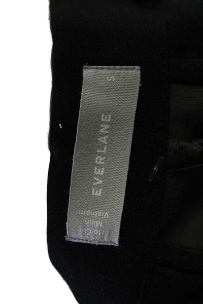 Everlane Womens Elastic Waistband Mid Rise Knit Cropped Pants Green Size Small