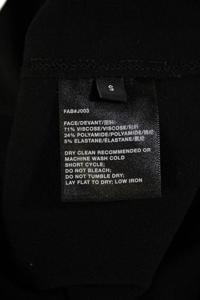 Lafayette 148 New York Womens Flat Front Elastic Waist Dress Pants Black Size S