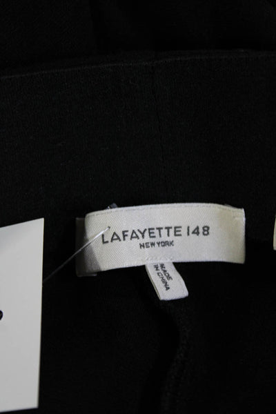 Lafayette 148 New York Womens Flat Front Elastic Waist Dress Pants Black Size S