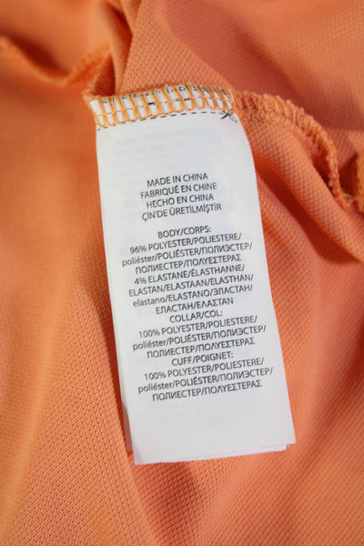 RLX Ralph Lauren, Women Basic Sleeveless Collared Polo Orange Size M
