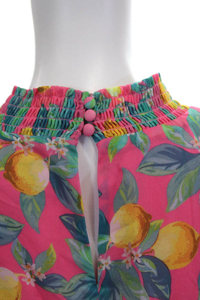 Sam Edelman Women Pink Floral Short-Sleeve Shift Dress Knee-Length Size 8