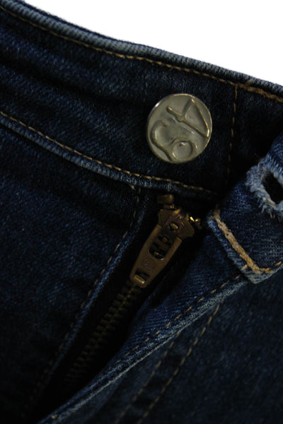 AG Adriano Goldschmied Women Ankle Cropped Dark Blue Jeans Size 28