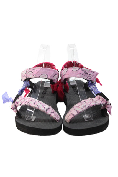 Arizona Love Womens Paisley Platform Sandals Pink Size 8