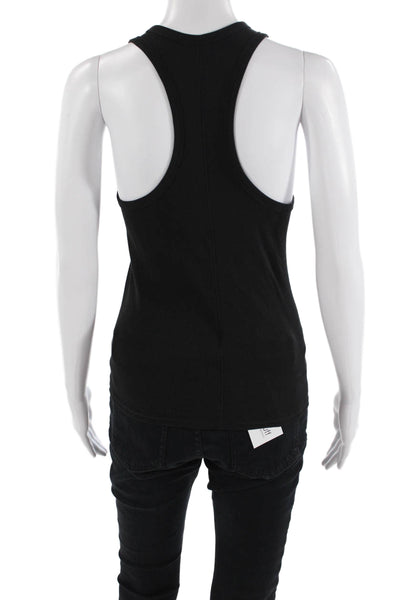 Everlane Womens Ribbed Sleeveless Tank Top Black Cotton Size Medium