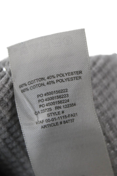 Babaton The Group Womens Thermal V Neck Short Sleeves Sweater Grey Size Large