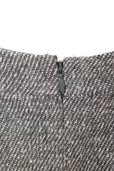 Anna Sui For Target Women Overall Dress Gray V-Neck Herringbone Size M