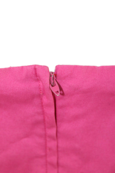 Rickie Freeman Teri Jon Women Sheath Slip Dress Pink V-Neck Sleeveless Size 6
