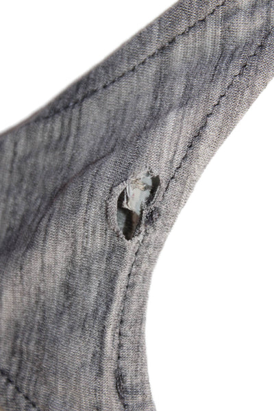 COS Womens Scoop Neck Knit Lightweight Tank Top Gray Cotton Size Small