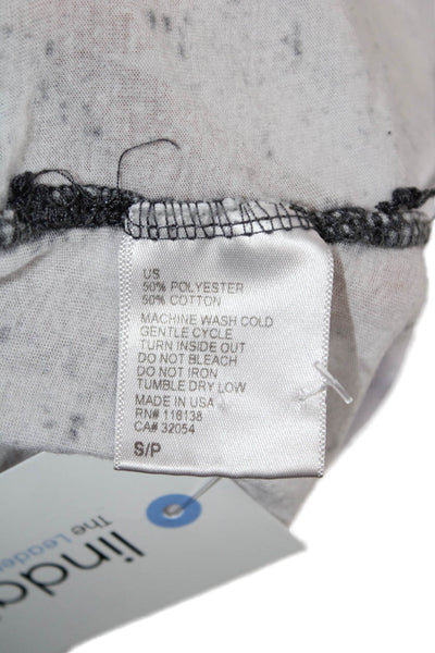 Soul Cycle Womens V Neck Knit Lightweight Tank Top Gray Cotton Size Small