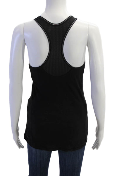 Lululemon Womens Scoop Neck Mesh Trim Racerback Tank Top Black Size 6