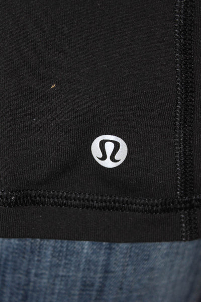 Lululemon Womens Scoop Neck Mesh Trim Racerback Tank Top Black Size 6