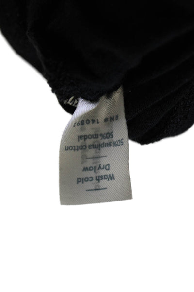 Marine Layer Womens Crew Neck Knit Boxy Tank Top Black Cotton Size XS