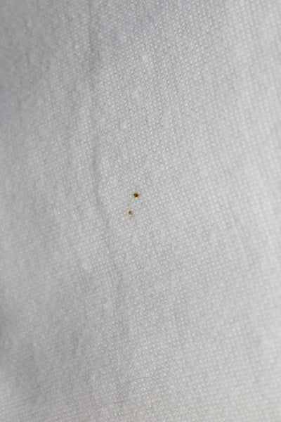Zara Womens Collared Long Sleeve Knit Polo Shirt Cream Size S