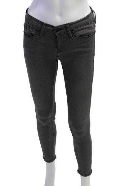 Frame Denim Womens Ankle Skinny Dark Gray Jeans Size 25