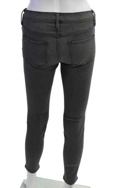 Frame Denim Womens Ankle Skinny Dark Gray Jeans Size 25