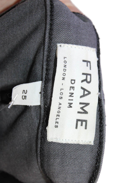 Frame Denim Womens Ankle Skinny Dark Gray Jeans Size 25
