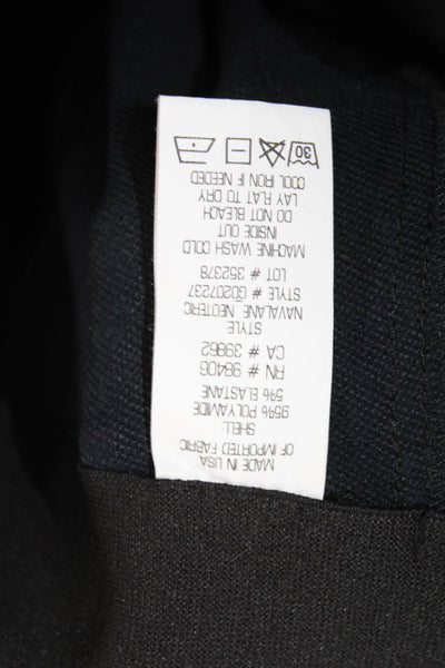 Theory Womens Solid Flat Front Skinny Pants Navy Size 4