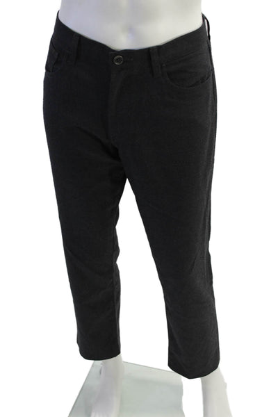 Vince Mens Five Pocket Button Closure Slim Fit Pants Gray Size 34