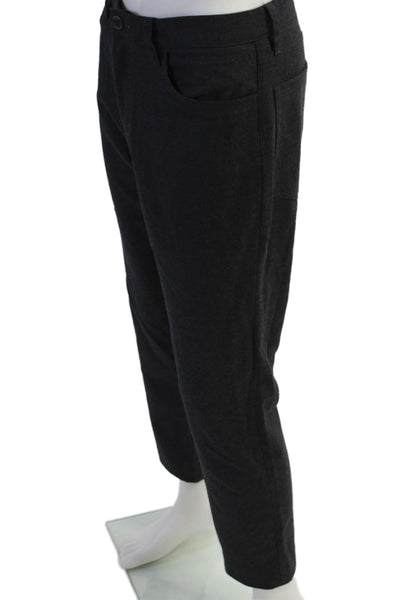 Vince Mens Five Pocket Button Closure Slim Fit Pants Gray Size 34
