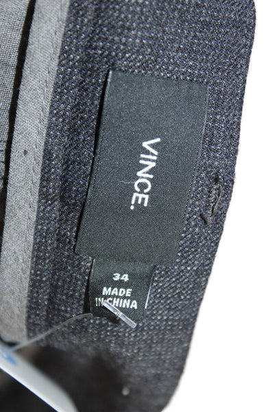 Vince Mens Five Pocket Button Closure Slim Fit Pants Gray Size 34
