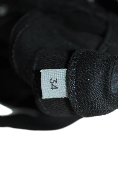 C-Of-H Man Mens Cotton Slim Fit Five Pocket Pants Black Size 34