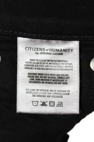C-Of-H Man Mens Cotton Slim Fit Five Pocket Pants Black Size 34
