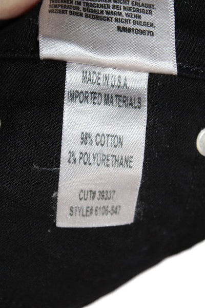 C-Of-H Man Mens Cotton Slim Fit Five Pocket Pants Black Size 34