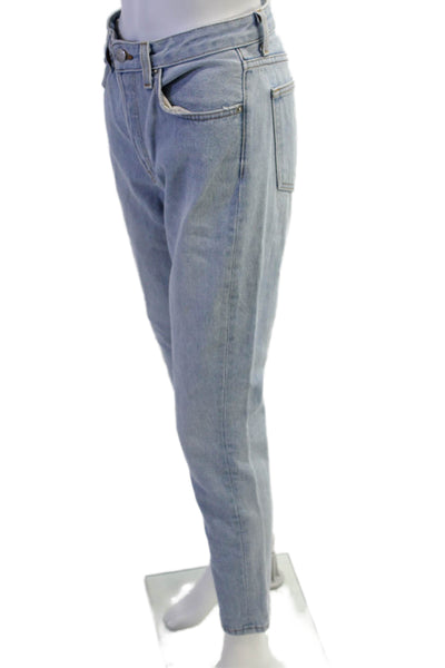 Reformation, Women Mom Tapered Mid Rise Light Blue Jeans Size 26