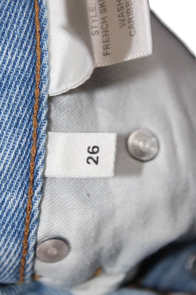 Reformation, Women Mom Tapered Mid Rise Light Blue Jeans Size 26