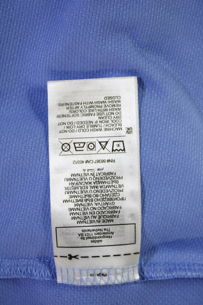 Adidas Womens Light Blue Mock Neck Long Sleeve Zip Top Basic Size L