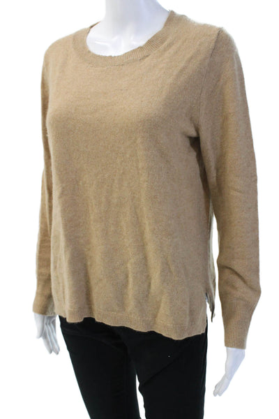 J Crew Womens Cashmere Sweater Beige Size S