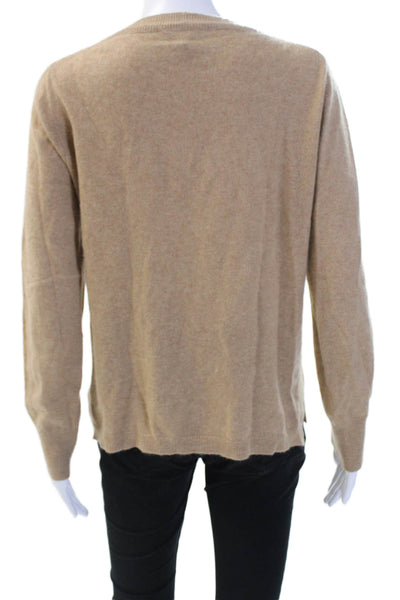 J Crew Womens Cashmere Sweater Beige Size S