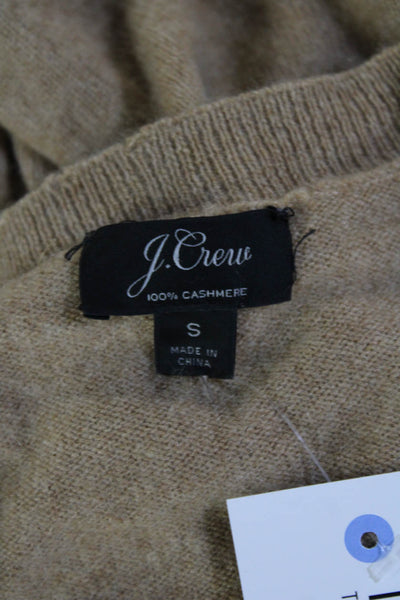 J Crew Womens Cashmere Sweater Beige Size S