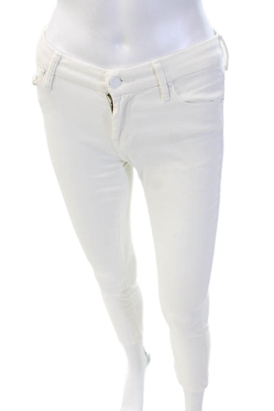 Mother Women Ankle Skinny Jeans White Size 24