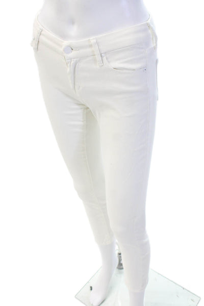 Mother Women Ankle Skinny Jeans White Size 24