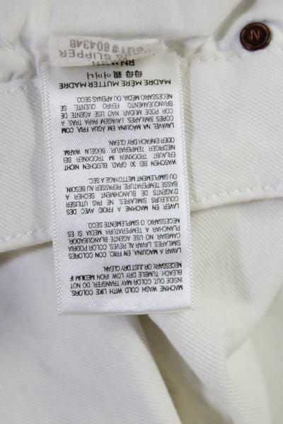 Mother Women Ankle Skinny Jeans White Size 24