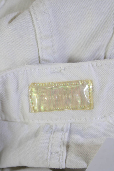 Mother Women Ankle Skinny Jeans White Size 24