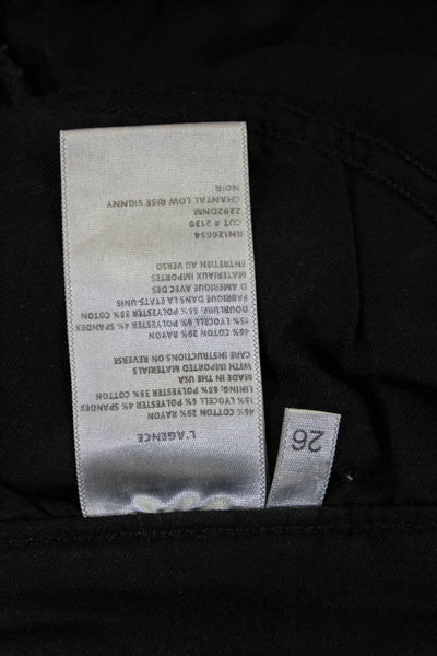 L'Agence Women Ankle Jegging Black Low Rise Size 26