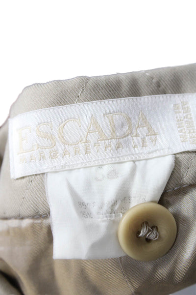 Escada Margaretha Ley Womens Quilted Knee Length Pencil Skirt Beige Size EUR 38