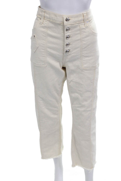 Derek Lam 10 Crosby Women Cropped Ankle Pants Beige Size 29