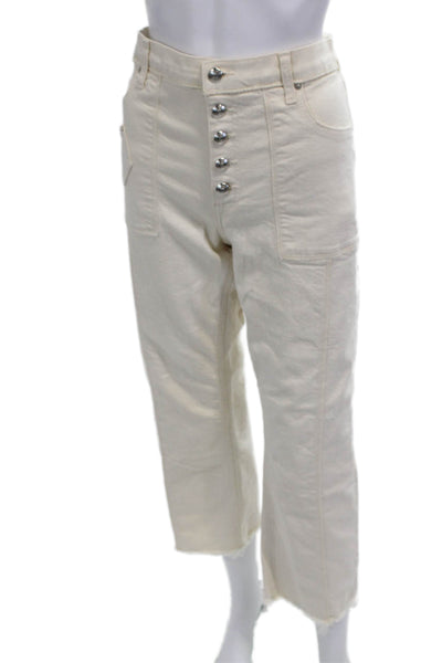 Derek Lam 10 Crosby Women Cropped Ankle Pants Beige Size 29