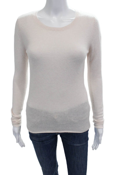 2 Friends Womens Long Sleeve Scoop Neck Cashmere Sweater Pink Size 3